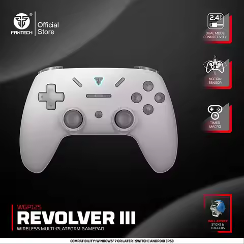 FANTECH REVOLVER III WGP12S Game Controller 1000hz Wireless Gamepad Hall-Effect Triggers Joystick Gy