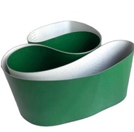 สายพานPVCสายพานลำเลียงสีเขียว หนา 3 มม.หน้ากว้าง 300 มม.ยาวต่อกลม 2000 มม.