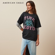 American Eagle Oversized Pink Floyd Graphic Tee เสื้อยืด ผู้หญิง กราฟฟิค โอเวอร์ไซส์ (NWTS 037-9221-001)