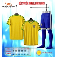BRAZIL CLUB FOOTBALL CLOTHING YELLOW 2025 HD SPORT BREATHABLE STRETCH SESAME FABRIC