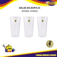 Clear Plastic Cup - Acrylic Cup - AS 500ML AS500 OWL GLASS