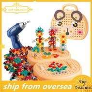 [TopFashion] 3D Play Toolbox Toy with Electric Drill Mosaic Puzzle Tool Set Early Education Toy Tool