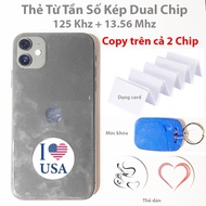 [Copy] dual frequency magnetic card dual chip ID 125 Khz + IC 13.56 Mhz Copy phone sticker card