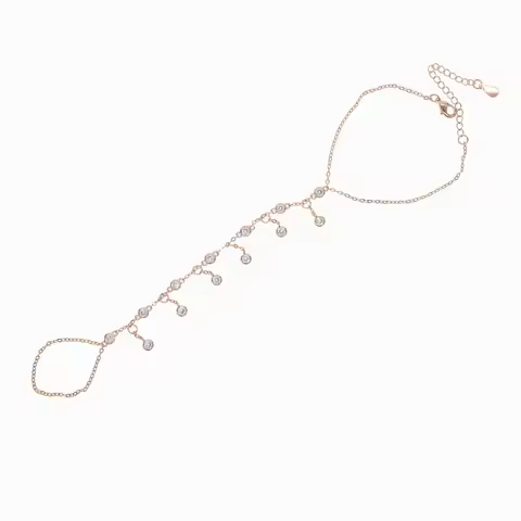 2020 New mix 3 color rose gold color 3mm sparking AAA cz bracelets link chain girl women turkish jew