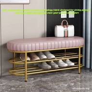 New Style Influencer Shoe Changing Stool Hallway Shoe Rack Simple Storage Cushion Type Shoe Cabinet 