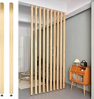 YVYKFZD Decorative Wall Partition Room Divider, Wood Wall Divider Slats Screen Partition Post, Priva