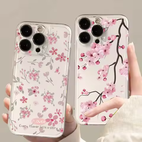 Peach Blossom Flower Case for OPPO Reno 13F 12F 11F 14F 10 8 11 12 13 14 Pro 5G 7 4G 5 6 Lite A58 A7