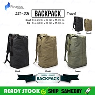 Realeos 23-33L Men Travel Outdoor Sports Canvas Large Capacity Backpack R688