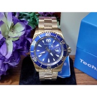 TechnoMarine Men's Watch Sea Manta Collection Gold/Blue Dial, 42