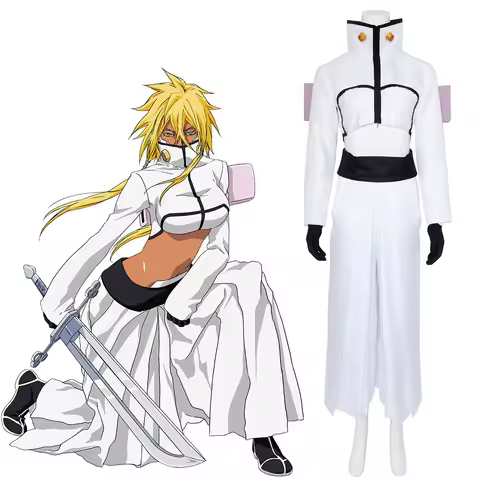Arrancar 3rd Tres Espada Tier Harribel Cosplay Costume Anime White Kimono Outfit