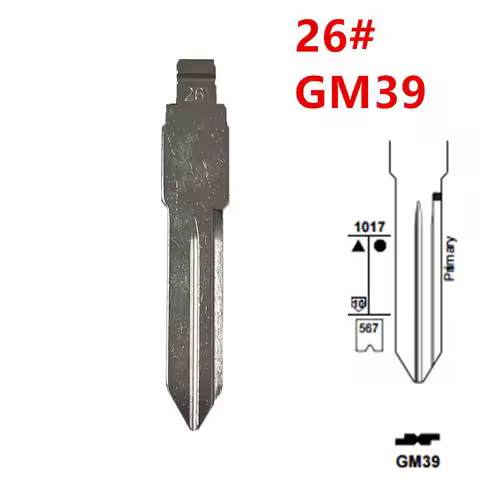 10pcs Uncut Metal 26# GM39 GM40 GM41 for Buick Chevrolet Pontiac Hummer for KD Keydiy Xhorse VVDI Re