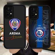 Q81 Arema FC soft Casing for Samsung A34 A55 A54 A36 A15 A35 S25 Ultra A16 A24 A05S A25 A56 A04s A14