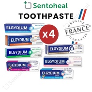 Elgydium Toothpaste- Adults/ Junior/ Kids - bundle of 4 - Quality & Safety Assured. Local Authorized