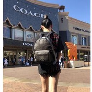 蔻馳COACH 新款雙肩包 F58314 經典印花 大號 後背包 大容量 出國旅行包  學生書包 女生休閒背包 側背包