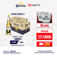 Combo 2 Thùng 24 Chai Bia Corona Extra Nhập Khẩu (300ml/chai)