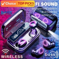 TWS Bluetooth Earphone M10 | Wireless Earbuds | 9D Stereo Bass | Game Headphone | Fon Telinga