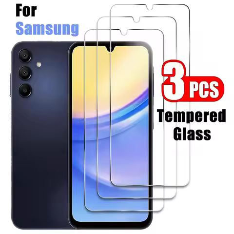3Pcs Screen Protector Tempered Glass For Samsung Galaxy A7 A9 2018 A07 A13 A14 A15 4G 5G A08S A09S A