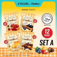 Ooobun Mixed Toast Bundle- Set A [StrawberryX3, BlueberryX3, CheeseX3, ChocolateX3] party  pack sour