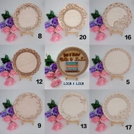 DIY Wooden Plate Bulat/ Plate Kayu Kosong Untuk Mas Kahwin/ Nikah/ Ijab & Qabul/ Hantaran/Birthday/Q