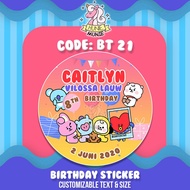 Custom Birthday Stickers - BT21 BT 21 BTS (20pcs) Birthday Stickers