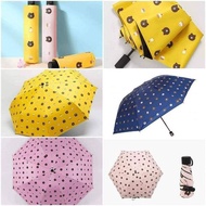 Ô dù gấp gọn che mưa cute mini hình gấu Brown dễ thương chống tia UVô gấp gọn gọn kute
