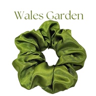 Handmade Scrunchies Satin Wales Garden