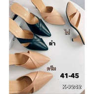 Bigsize 41 42 43 44 45 Pointed Heel Shoes Open Style Available In Black Cream Color For Women Large 