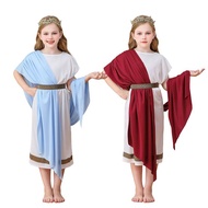 Children's Ancient Greek Goddess Costume Princess Costume Role Play Girl Roman Greek Egyptian Robe D