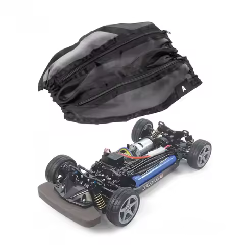 1Pcs Nylon Mesh with Zipper TT01 TT02 Chassis Cover Dust Mud Resist Net for Tamiya 1/10 RC On Road C