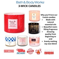 (100% ORIGINAL) Bath and Body Works 3 Wick Candle