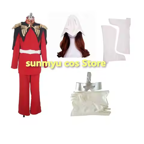 Mobile Suit Char Aznable Red Uniform Cosplay Costume Customize Size Halloween