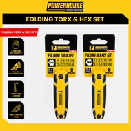 Powerhouse 8PCS/Set Folding Torx Set T9-T40 and Folding Hex Key Set 1.5mm-8.0mm (PH-HT)