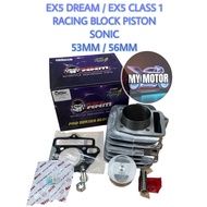 EX5 DREAM / EX5 CLASS 1 RACING BLOCK PISTON SONIC 53MM / 56MM HHM RACING