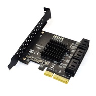 NEW 6 Ports SATA 3.0 6Gbps PCI-Express Expansion Card Adapter Riser Single Port Up to 500Mb ASMedia 