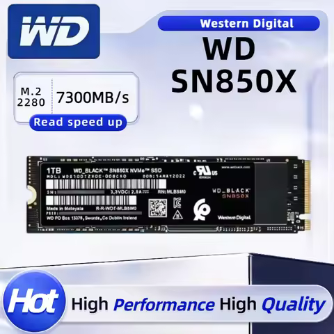 Western Digital SN850X 1TB/2TB/4TB M.2 2280 NVMe PCIe 4.0x4 SSD, Fast Gaming Internal Drive for Comp