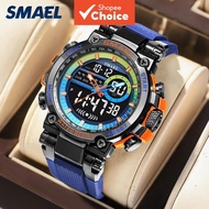 Smael Men’s Sport Watch Cool Dial Analog-digital Waterproof Dual Display for Fitness Daily Wear