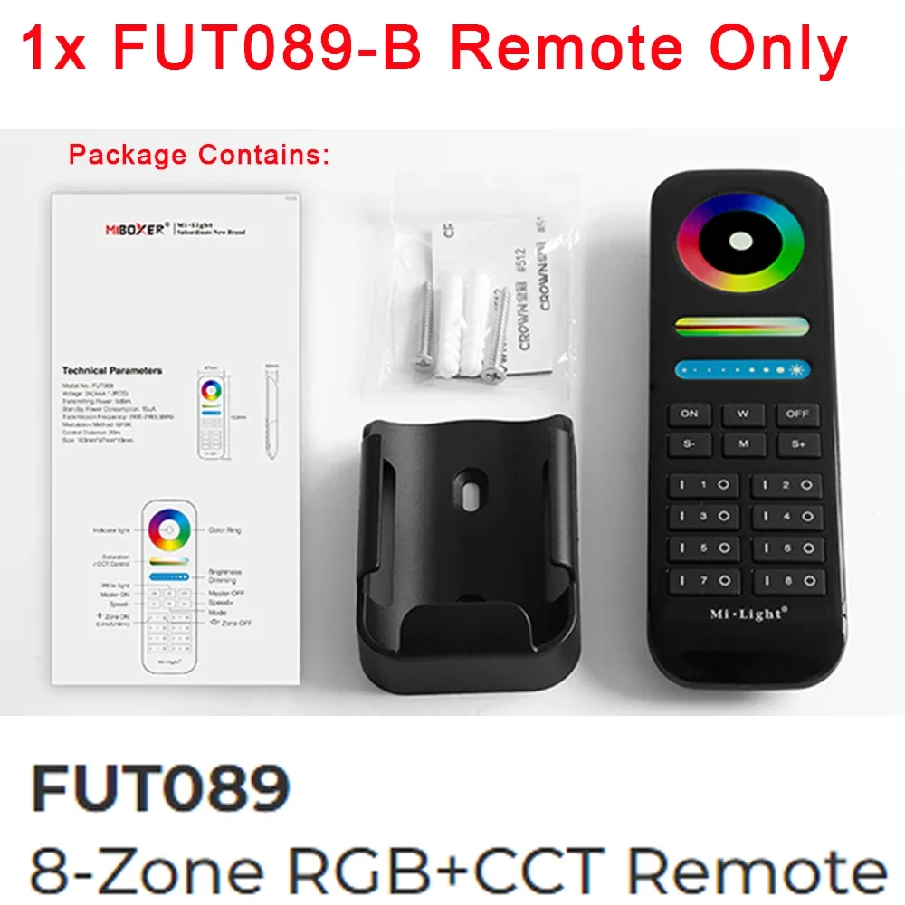 MiBoxer 2.4G Wireless Remote RGBCCT Controller FUT088 FUT089 FUT089B FUT089S FUT100 FUT092 FUT092B B