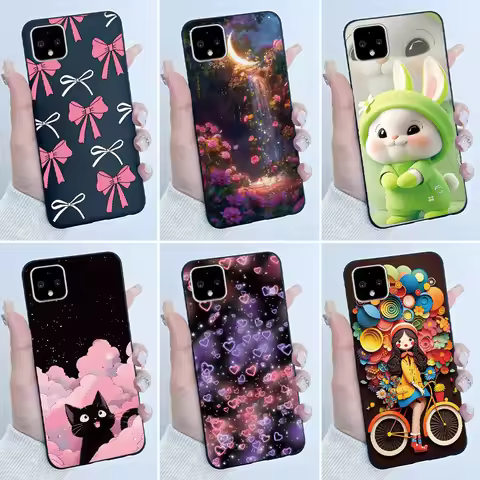 Soft Case For Google Pixel 4 XL 4XL Black Matte Frosted Silicone Slim Thin Back Cover Luxury Cute Lo