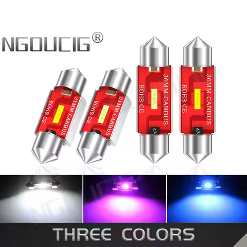 NGOUCIG 2PCS 12V 24V Festoon 31 36 39 41 MM Led Bulb 1860 SV8.5 C5W Reading C10W Car Light Interior 