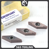 10pcs VCMT160404 / VCMT160408 LF6018 DESKAR DIAMOND 35 DEGREE CARBIDE INSERT LATHE TURNING BORING CN