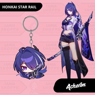 GANTUNGAN Acheron Honkai Star Rail Keychain | Acheron HSR Keychain | 2-Sided UV Acrylic MerchKeychai