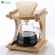 L-BEANS Original Wooden Coffee Brewing Rack Filter Cup Holder Coffee Brewing Rack Filter Rack Hand B