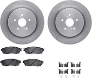 Dynamic Friction Company Rear Brake Rotors with 5000 Advanced Brake Pads includes Hardware 6512-7515