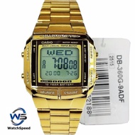 Casio DB-360G-9A Stainless Gold Tone Digital Data bank Unisex Watch