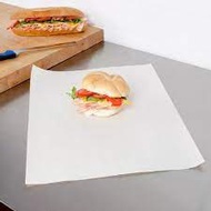 white burger paper sheet form