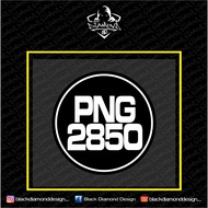 STICKER NUMBER PLATE BULAT DOUBLE OUTLINE