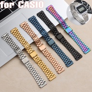 18mm Stainless Steel Watch Strap for CASIO A158/A159/A168/A169 /B650 /AQ230 /AE500W Colorful Electro
