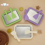 Rolled Ice Cream Maker Kit,DIY Homemade Ice Cream Tray deal for Making Rolled Ice Cream Soft Frozen 