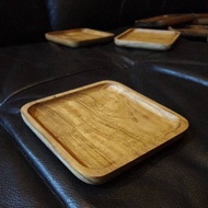 R-Recta Teak wood Tray size 12.5 x 12.5cm serving plate Tray