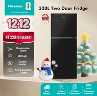 [FREE INSTALL] Hisense 2 Doors Inverter (320L) Refrigerator Fridge RT328N4ABN1 - Black Metal